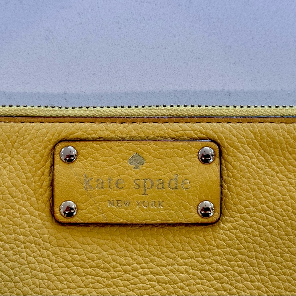 Kate Spade Yellow Leather Wristlet